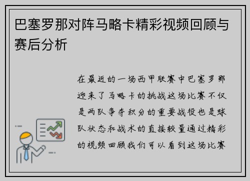 巴塞罗那对阵马略卡精彩视频回顾与赛后分析